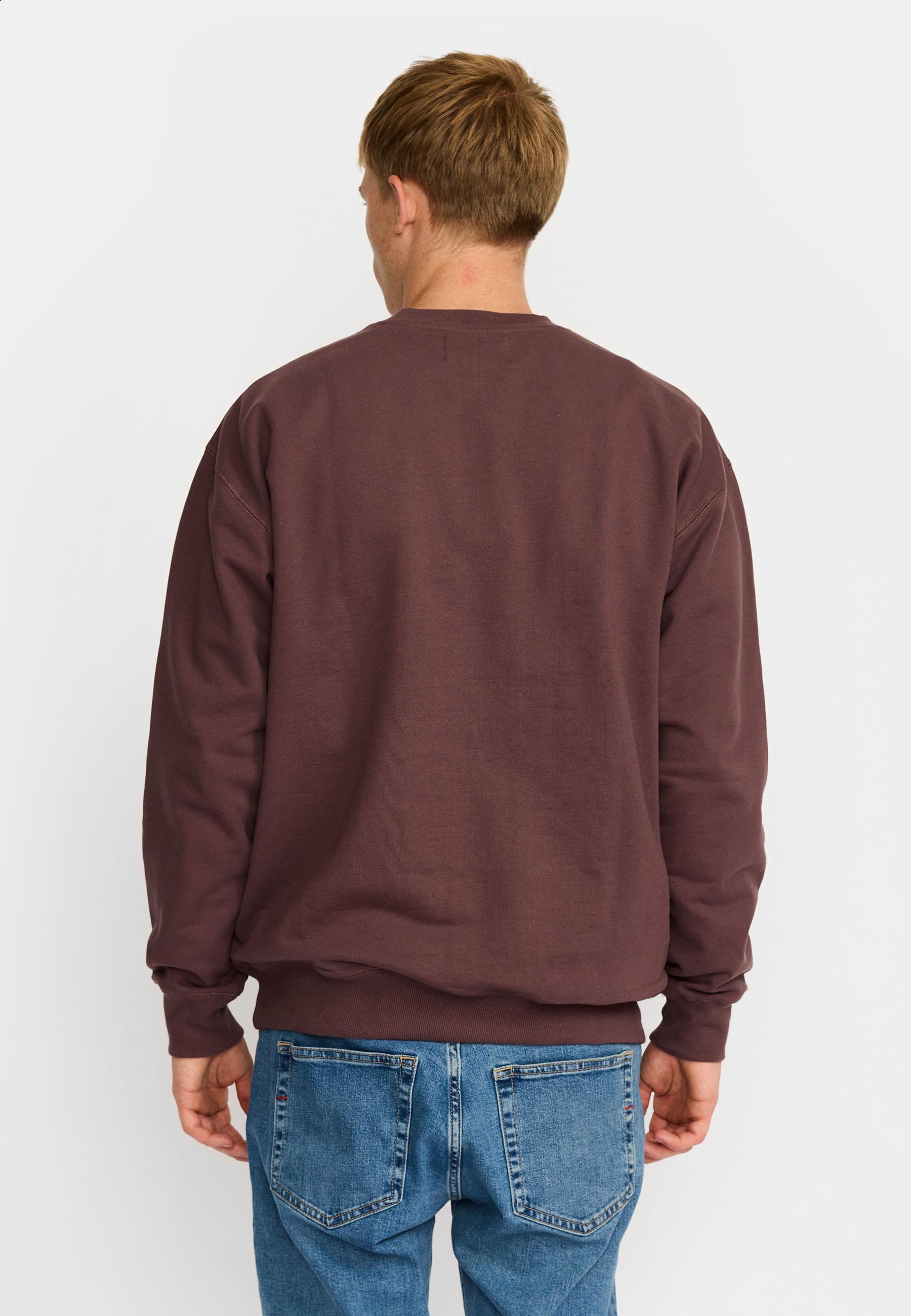Revolution Dustpurple Loose Crewneck Sweatshirt Pullover Herren kastanienbraun